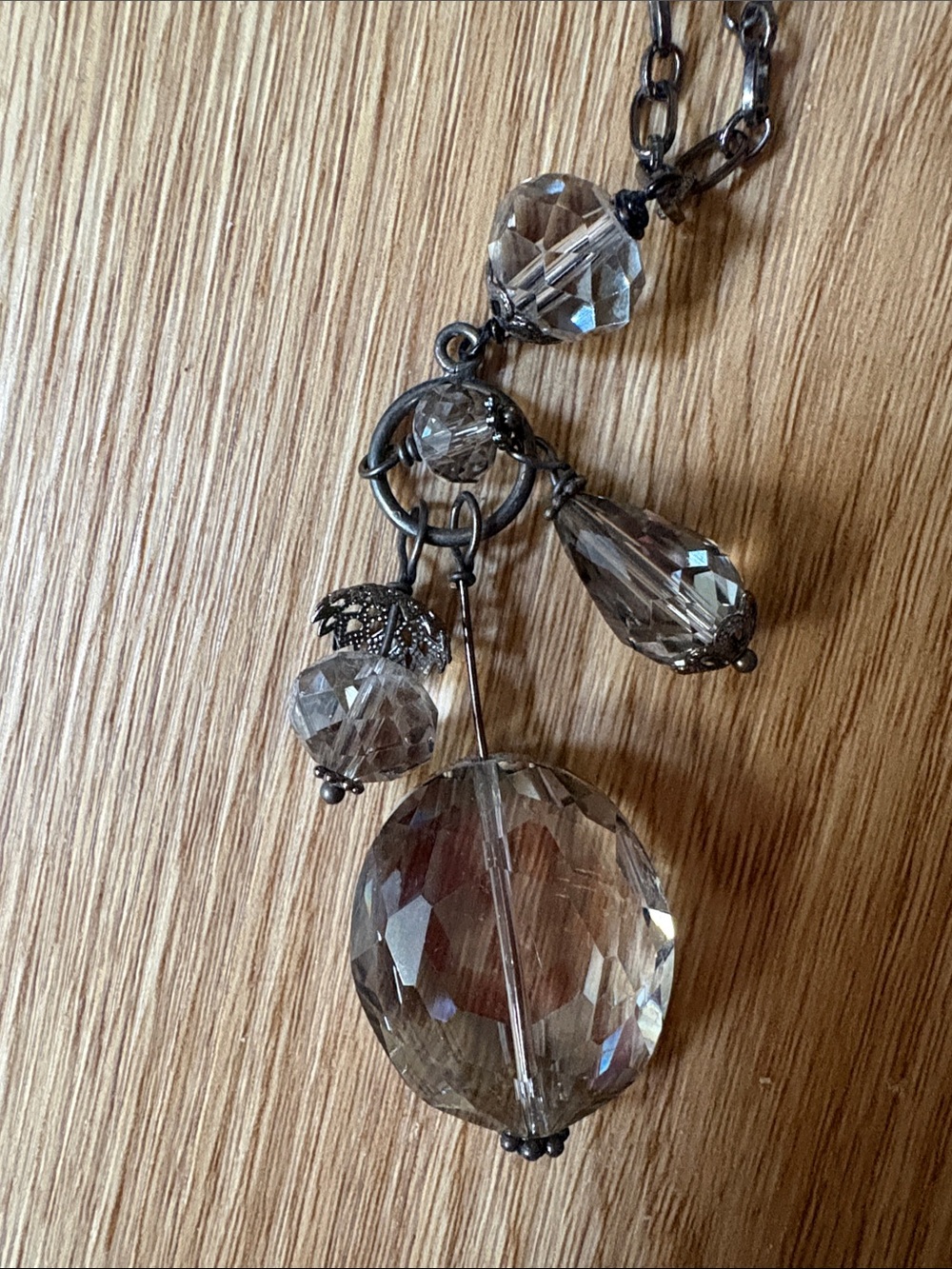 Versatile Multi-Length Crystal Drop Pendant Necklace